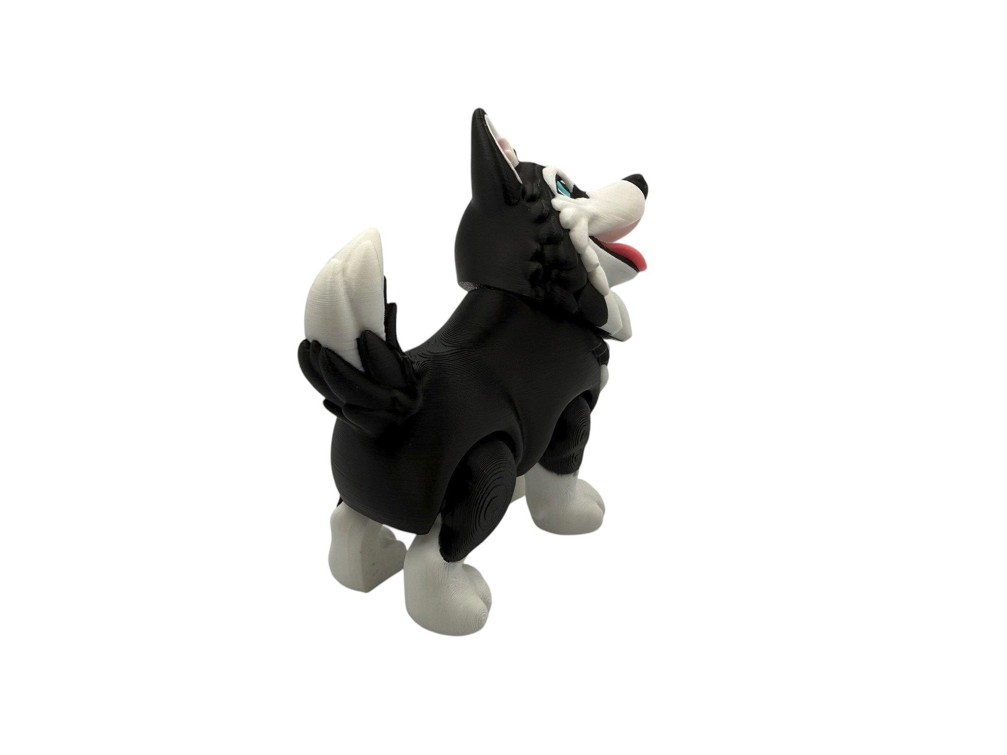 🐺 Articulated Siberian Husky – 3D Printed Flexi Husky Figure | Poseable Husky Collectible & Desk Companion