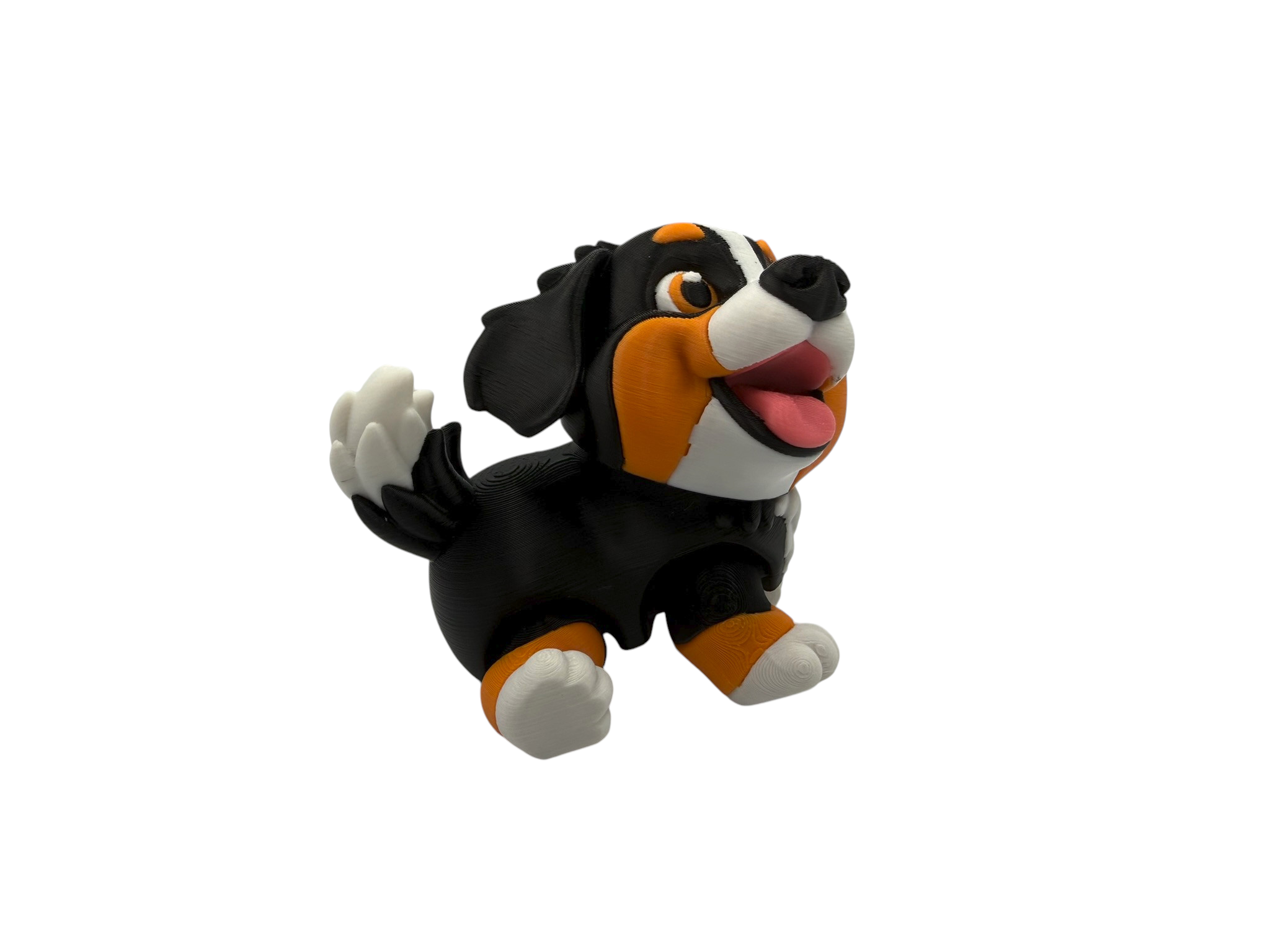 🐶 Flexi Bernese Mountain Dog Puppy – Articulated 3D Printed Dog Figure | Poseable Bernese Puppy Collectible