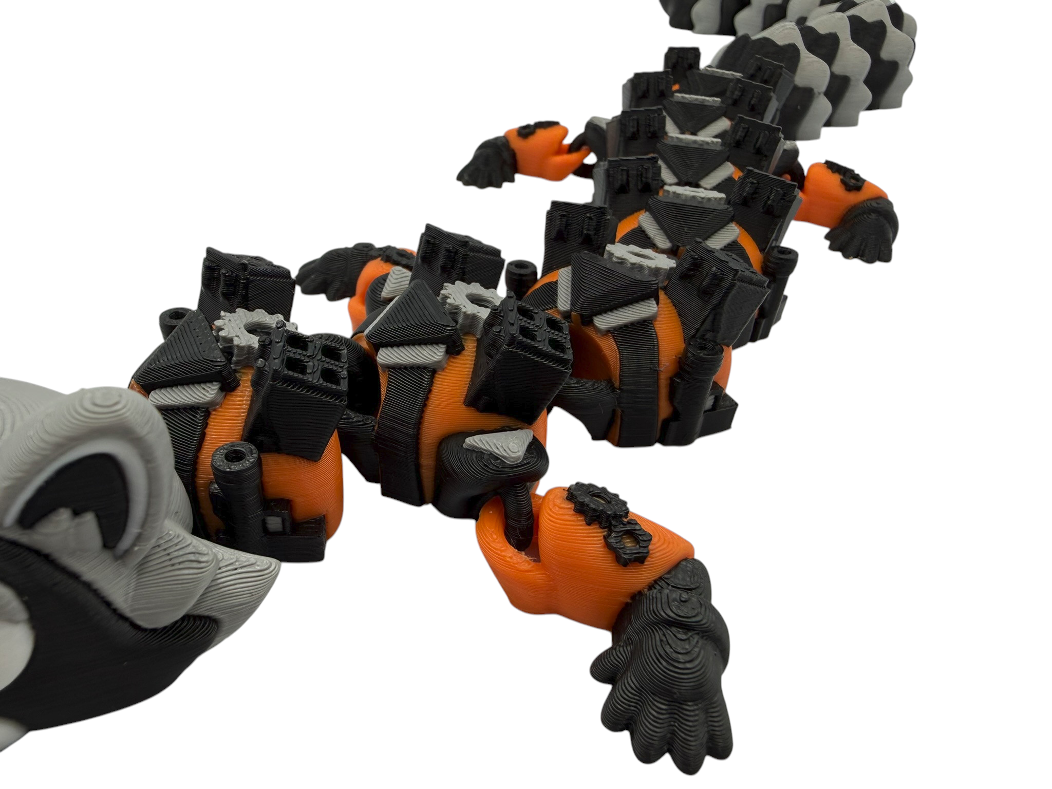 🦝 StarBandit Raccoon Dragon – Articulated 3D Printed Flexi Dragon | 41cm Collectible Dragon