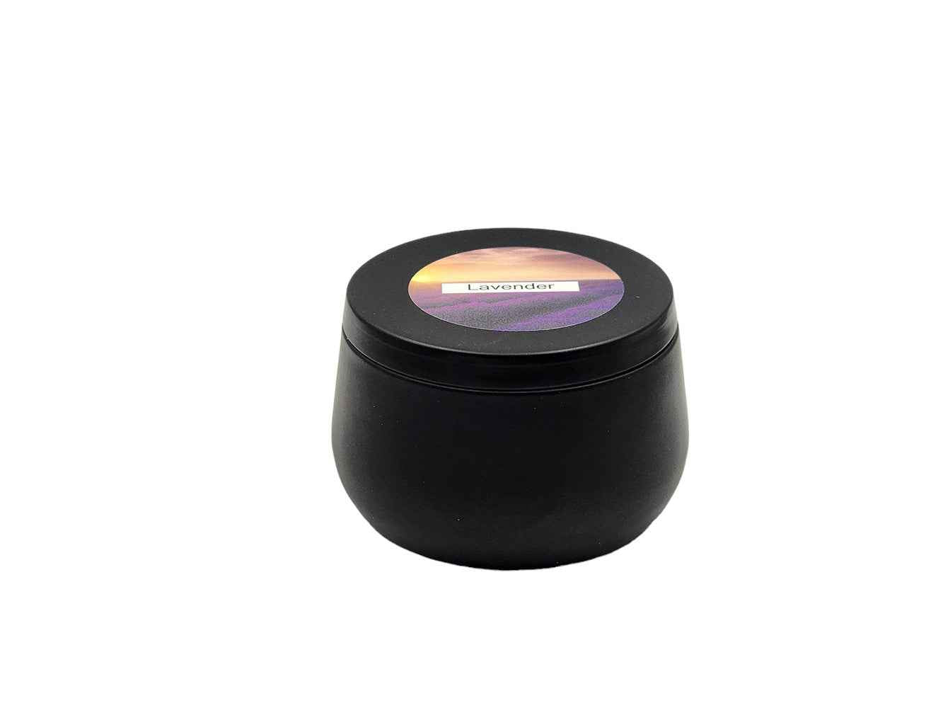Lavender - 8oz Tin - 1 Wic - Black-Les Creations Corkys