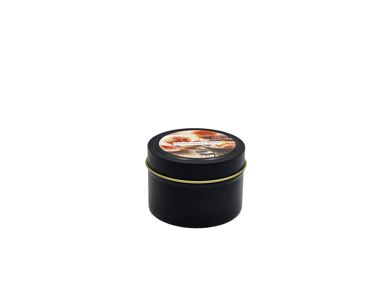 Orchard Peach Preserve - 4oz Tin - 1 Wic - Black