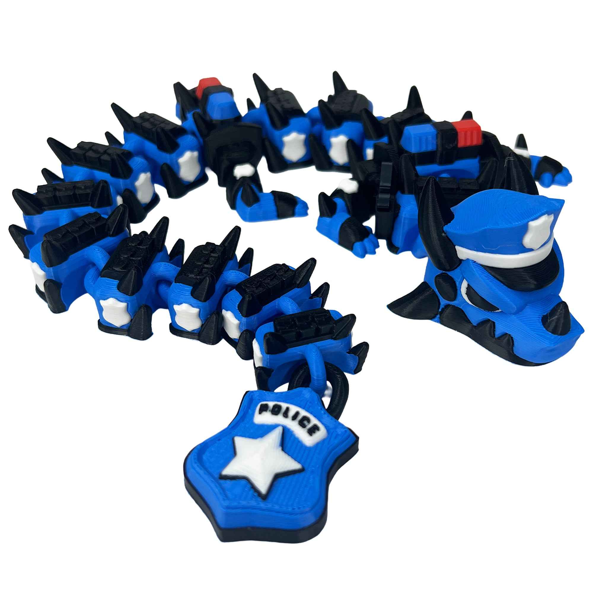 Police Dragon – 3D Printed Collectible Toy & Fidget Buddy