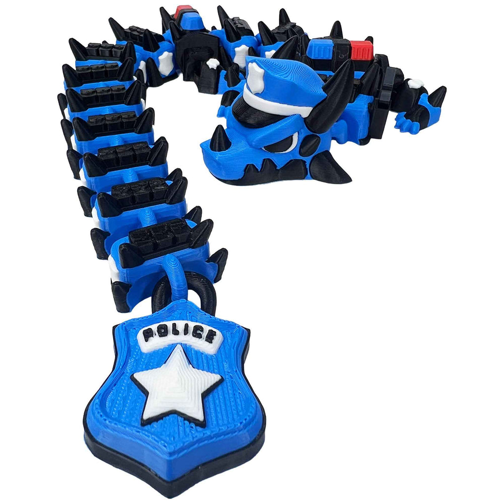 Police Dragon – 3D Printed Collectible Toy & Fidget Buddy