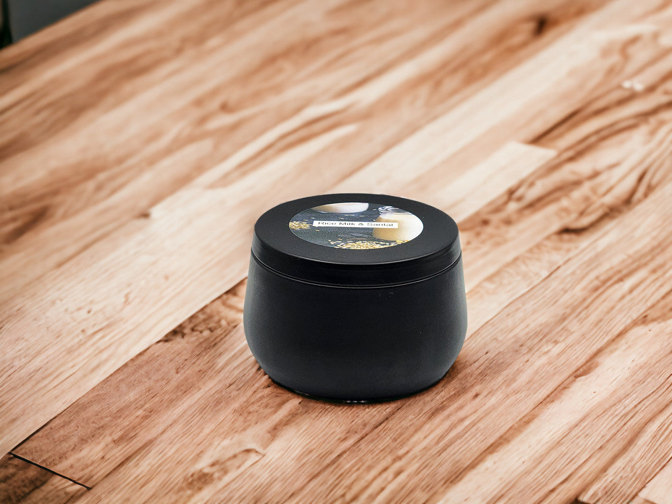 Rice Milk & Santal - 8oz Tin - 1 Wic - Black