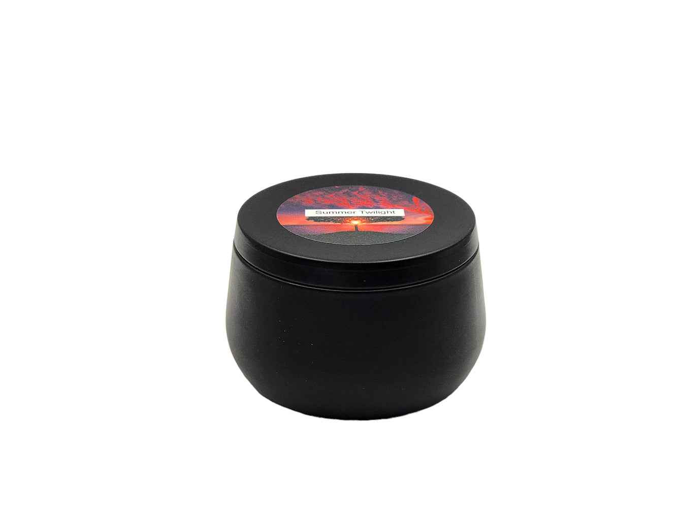 Summer Twilight - 8oz Tin - 1 Wic - Black-Les Creations Corkys